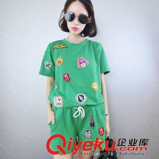 衛(wèi)衣/運(yùn)動(dòng)休閑套裝 Leisure suit 運(yùn)動(dòng)休閑套裝女夏學(xué)生短褲短袖衛(wèi)衣糖果色彩色寬松大碼顯瘦兩件套