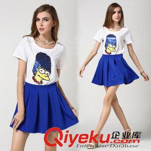 夏季新品7月03 1651歐美夏款連衣裙新款兩件套 歐洲站高端套裝 代理加盟2015原始圖片2