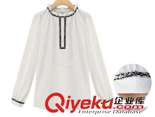 夏季新品7月03 2015春裝新款 歐洲站女裝淑女百搭襯衫913 女式襯衣批發原始圖片3