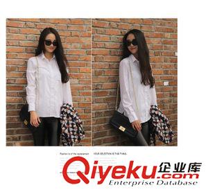 夏季新品7月01 實(shí)拍2015春季新款韓版白襯衫女長(zhǎng)袖白色打底衫春秋襯衣女潮原始圖片2