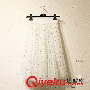 夏季新品7月01 2015韓國(guó)爆版夏季碎花小清新蓬蓬A(yù)字裙百褶中長(zhǎng)網(wǎng)紗半身裙女