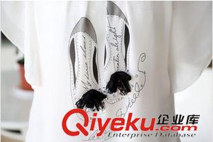 爆款專區(qū) 2015夏季韓版新品款印花浪漫情調(diào)的雪紡衫上衣蝙蝠 短袖圓領(lǐng)實拍原始圖片3