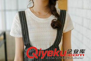 爆款專區(qū) 一件代發(fā)2015新品款 夏季  日系學(xué)院風(fēng)豎條紋修身背帶連衣裙原始圖片2