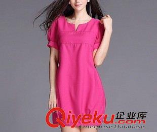 連衣裙 2015夏裝新品款大碼女裝胖肥MM連衣裙女韓版加肥加大碼雪紡連衣裙原始圖片2