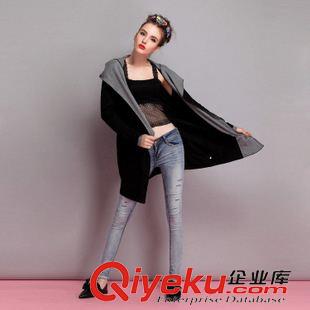 歐美古木溪未 實(shí)拍歐洲站2015秋季新款中腰破洞牛仔褲 女小腳褲緊身鉛筆褲潮原始圖片3