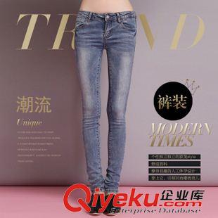 歐美古木溪未 實拍歐洲站女裝2015秋季新款磨破個性彈力女牛仔小腳褲鉛筆褲潮女原始圖片2