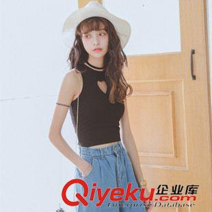 早秋8月新品 2015實拍 韓國訂單夏裝新款日系純色彈力愛心燙花小背心打底衫女原始圖片3