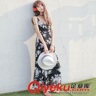 早秋8月新品 實(shí)拍2015夏裝新款復(fù)古雛菊印花背心+半身裙連件套女潮好質(zhì)量直銷