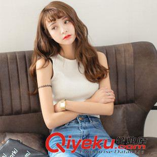 早秋8月新品 實(shí)拍 2015夏裝新款韓版百搭基本款短款露臍針織衫背心女潮好質(zhì)量原始圖片2
