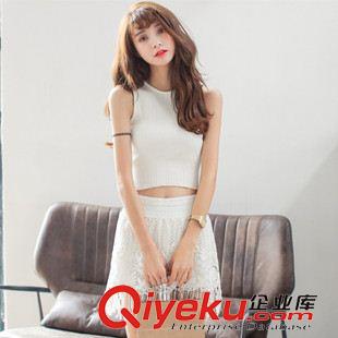 早秋8月新品 實(shí)拍 2015夏裝新款韓版百搭基本款短款露臍針織衫背心女潮好質(zhì)量原始圖片3