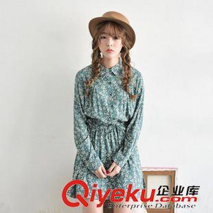 連衣裙 2015夏裝新款 韓版立體剪裁彼得潘娃娃領(lǐng)寬松無袖藍(lán)色連衣裙女裝