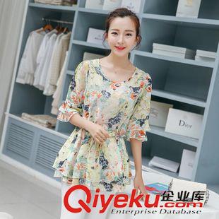 早秋8月新品 實(shí)拍夏季2015新款歐根紗蕾絲花邊韓版修身圓領(lǐng)短袖連衣裙網(wǎng)店代理