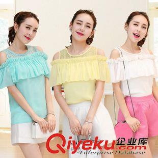 早秋8月新品 實(shí)拍韓版2015夏季新款修身短袖碎花雪紡連衣裙女直銷(xiāo)商城品質(zhì)現(xiàn)貨