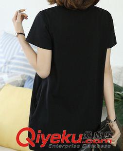 早秋8月新品 實拍2015新款大碼女裝寬松短袖t恤女中長款韓版顯瘦上衣圓領(lǐng)優(yōu)質(zhì)原始圖片3