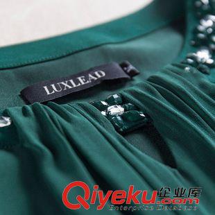 連衣裙 2015春裝新品女裝顯瘦不規(guī)則擺無(wú)袖雪紡連衣裙 長(zhǎng)裙原始圖片3