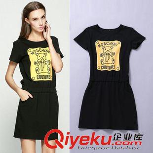 連衣裙 2015夏季歐美大碼女裝胖MM大碼女裝 蕾絲鏤空?qǐng)A領(lǐng)寬松連衣裙批發(fā)