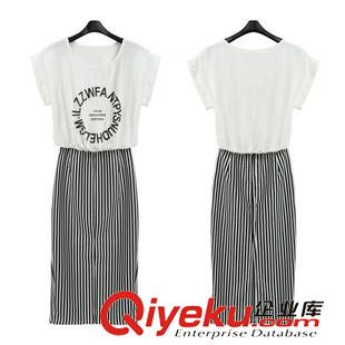 連衣裙 現(xiàn)貨2015夏季新款歐洲站歐美風(fēng)dp印染圖案條紋女式連衣裙 批發(fā)原始圖片3