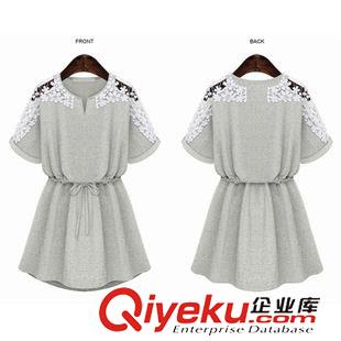 連衣裙 外貿(mào)原單2015夏季新款歐洲站歐美gd蕾絲短袖寬松品牌連衣裙女裝原始圖片3
