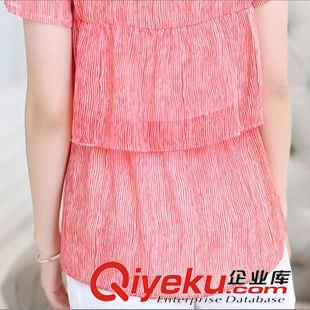 夏季新品7月30 2015夏季女裝寬松露肩雪紡衫韓版短袖漏肩大碼打底衫上衣送項(xiàng)鏈爆原始圖片3
