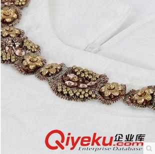 夏季新品7月30 歐洲站2015春夏季新款女裝氣質(zhì)名媛修身A字裙復(fù)古油墨印花連衣裙原始圖片3