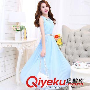 夏季新品7月25 連衣裙女夏季2015夏裝女裝新款韓版修身顯瘦短袖印花兩件套裝裙子