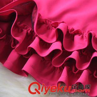 夏季新品7月25 2015夏季新款走秀款復(fù)古宮廷風(fēng)大牌木耳邊蛋糕時(shí)尚修身連衣裙潮原始圖片3