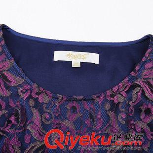 夏季新品7月25 夏季新款連衣裙女2015氣質優雅修身大擺gd金線蕾絲女裝打底裙潮原始圖片2