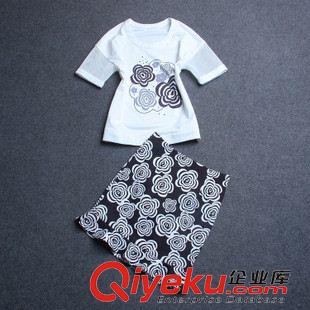 夏季新品7月25 實拍2015夏季新款景甜明星同款套裝裙網(wǎng)袖T恤魚尾印花包臀裙女潮原始圖片2