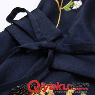 夏季新品7月25 2015夏裝新款歐美大牌高貴氣質(zhì)晚宴禮服刺繡無袖背心修身連衣裙原始圖片3