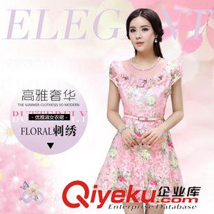 夏季新品7月25 2015夏新款套裝波點(diǎn)網(wǎng)紗拼接T恤蝴蝶結(jié)半裙兩件套連衣裙修身女