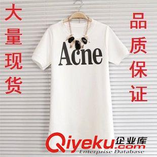 T恤 夏裝女上衣半袖中長(zhǎng)款女t恤純棉短袖韓版寬松2015春款大碼原始圖片2