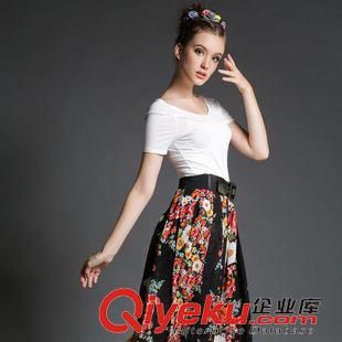 T恤 實(shí)拍 歐洲站 2015夏季新款歐美風(fēng)時(shí)尚大牌女裝圓領(lǐng)打底短袖T恤原始圖片3