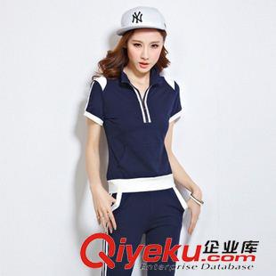 夏季新品7月23 2015韓版新品休閑套裝女款夏裝短袖運(yùn)動(dòng)服長褲子兩件套裝廠家直銷