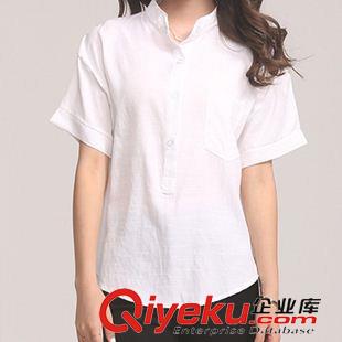 夏季新品7月23 2015夏季新款森女系刺繡樹(shù)田園拼接寬松顯瘦棉麻短袖T恤一件代發(fā)原始圖片3