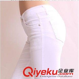 休閑褲 2015早秋新品款 韓國代購韓版時尚女顯瘦修身緊身彈力白長褲子潮原始圖片3