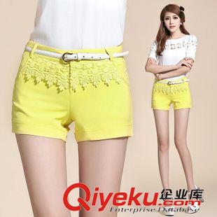 休閑褲 2015新款夏季一件代發(fā)韓女裝淘寶網(wǎng)店代理拼接蕾絲短褲休閑褲子77原始圖片3