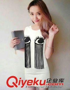 夏季新品7月19 2015 夏歐美范新品款女裝 個性印花 流蘇打底包臀修身連衣裙原始圖片2