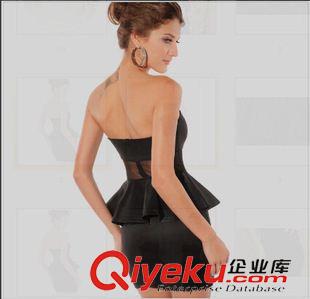 夏季新品7月19 2015夏季速賣通新品款縷空半空名荷葉花邊包臀性感夜店連衣裙原始圖片2