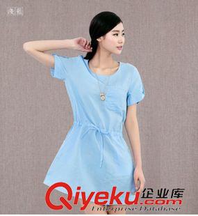 夏季新品7月19 2015 夏裝連衣裙新品款歐洲站雪紡拼接圓領(lǐng)背心裙長(zhǎng)裙送腰帶直售