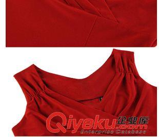 夏季新品7月19 2015新品款 伴娘裝性感V領(lǐng)低胸背心修身連衣裙 禮服 一件代發(fā)原始圖片3