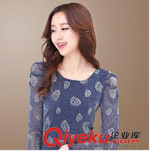 夏季新品7月19 2015夏季 韓版新款網(wǎng)紗修身骷髏頭寬松打底衫長袖T恤 實(shí)拍現(xiàn)貨原始圖片2