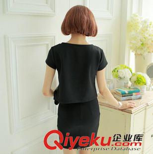 休閑套裝 2015新品款 夏季 韓版包臀短袖女裝印花T恤半身裙套裝裙子兩件套原始圖片3