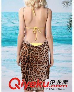 夏季新品7月19 2015速賣通性感野性豹紋Vl領吊帶露背沙灘裙 連衣裙廠家直售原始圖片3