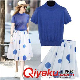 休閑套裝 歐洲站2015夏裝新款寬松短袖T恤闊腿中褲兩件套女裝時尚休閑套裝