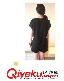 休閑套裝 實(shí)拍2015夏季新品女裝廠家直銷免費(fèi)加盟舒適修身運(yùn)動(dòng)棉質(zhì)休閑套裝原始圖片3