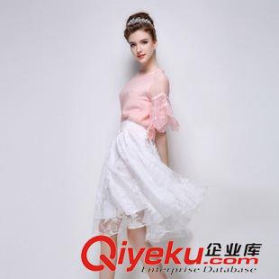 夏季新品7月19 歐洲站2015夏季新品款女時尚dp氣質(zhì)純色半身裙蓬蓬裙長裙