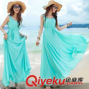 夏季新品7月19 2015夏季新品款 背心女裙飄逸大擺孕婦波西米亞長裙 實拍現貨直售原始圖片2