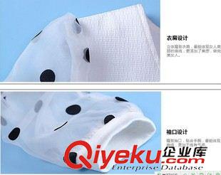 夏季新品7月19 2015夏季 新品款白色雪紡衫網(wǎng)紗波點(diǎn)t恤女 韓版打底衫潮 中袖小衫