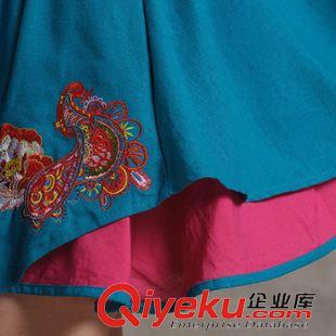 半身裙 2015夏裝新款女裝  民族風棉繡花短裙  刺繡半身裙 一件代銷7317