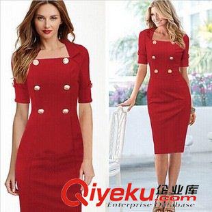 夏季新品7月19 2015夏季 新品款 歐美風性感深V領修身包臀長袖連衣裙廠家直售